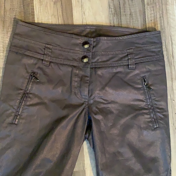 Ladies Cambio Coated Sheen Pants Sz 6 GUC - Picture 3 of 3